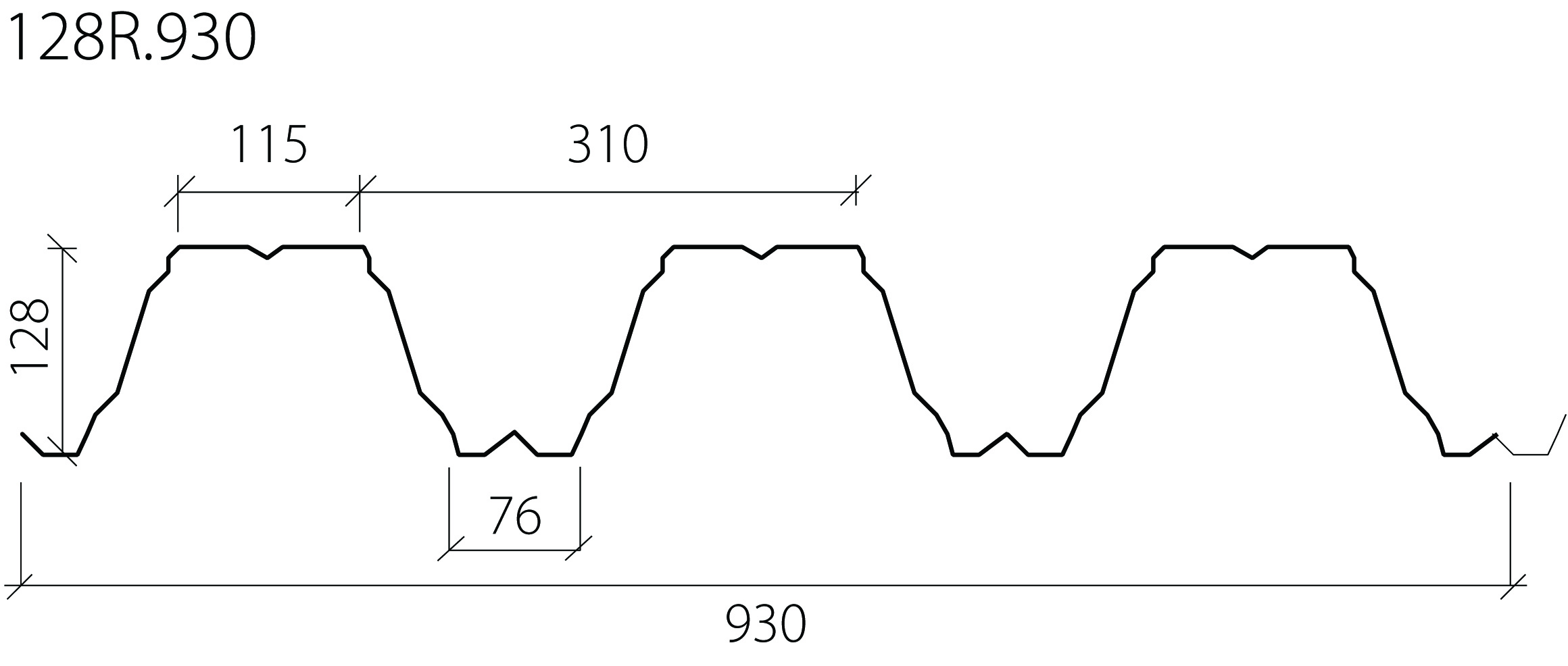 Hoyprofile 128 2d drawing