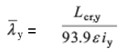 Slenderness equation y-y axis buckling