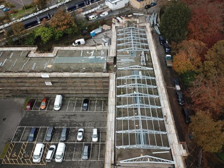 Forth House Case Study, Kirkcaldy, Scotland Roof above