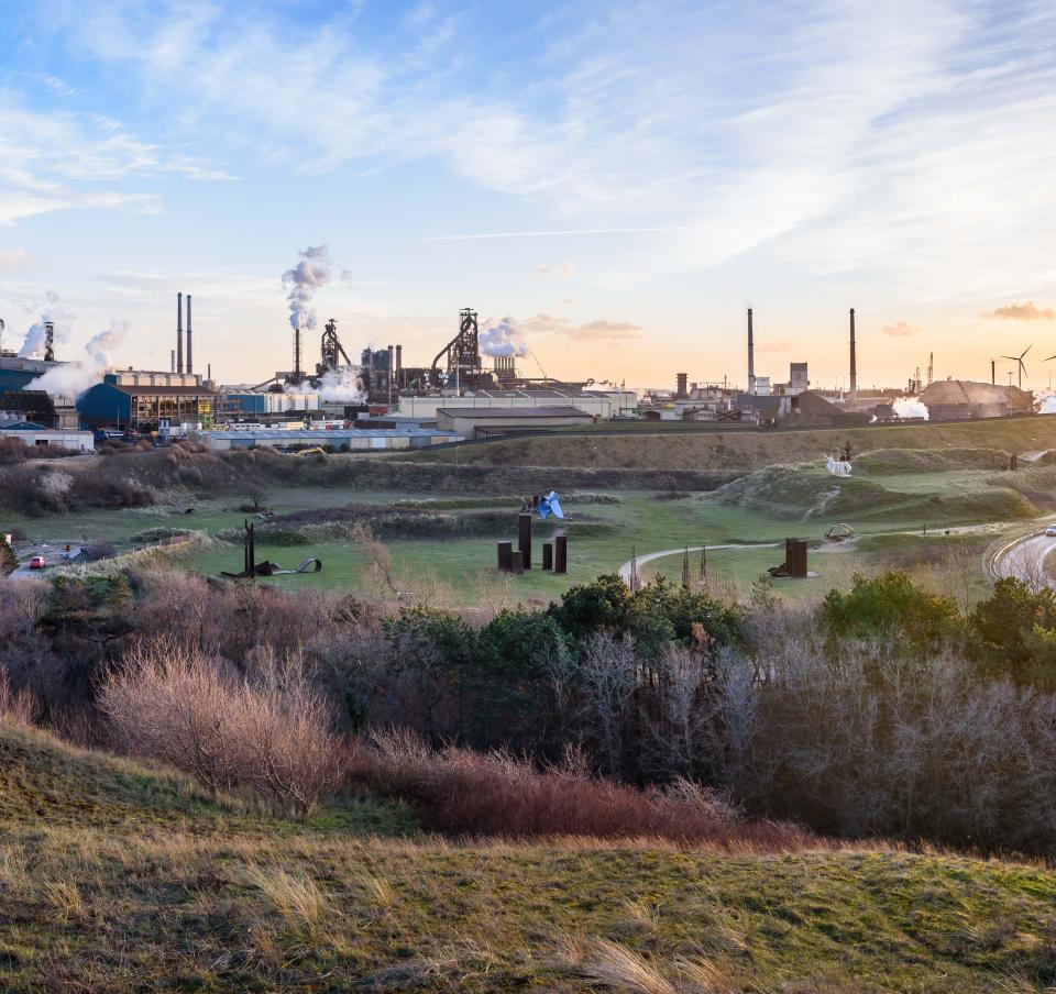 Tata Steel site in IJmuiden skyline