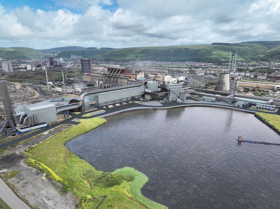 Artist impression of the new EAF plant